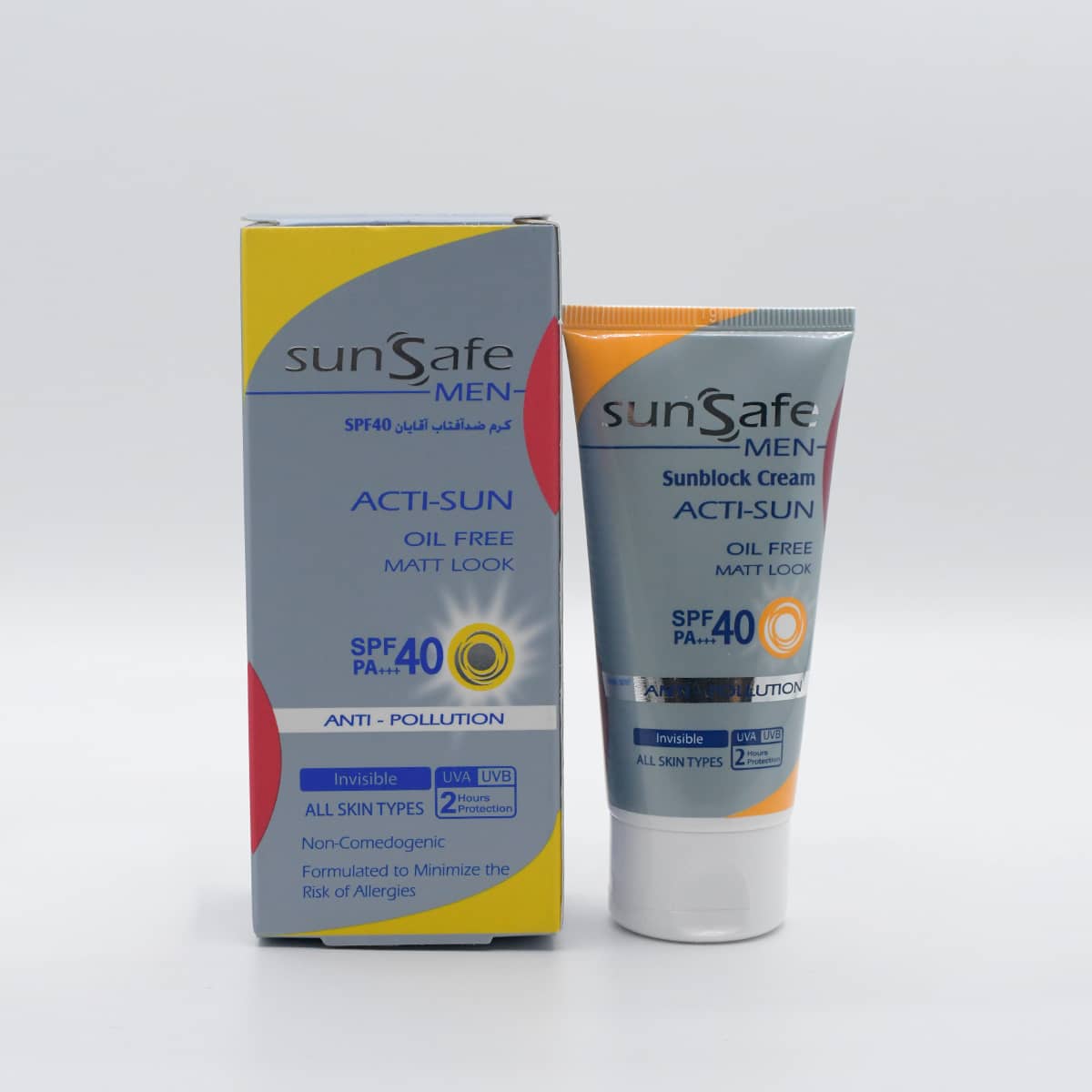 کرم ضدآفتاب 40آقایان برای انواع پوست سان سیف