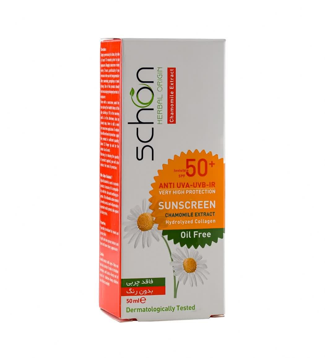 کرم محافظ آفتاب 50%فاقدچربی وبی رنگ شون