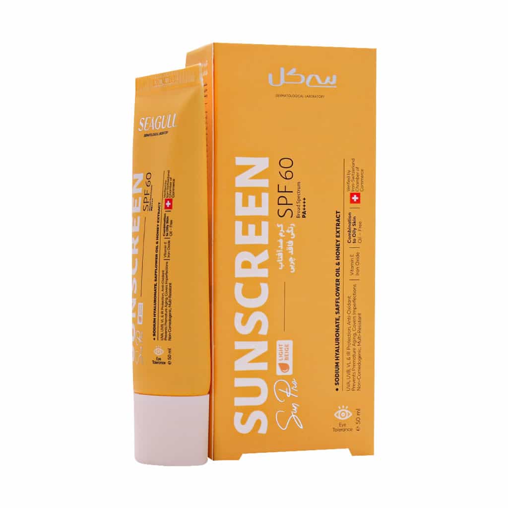 کرم ضدآفتاب SPF%60رنگی فاقدچربی سی گل