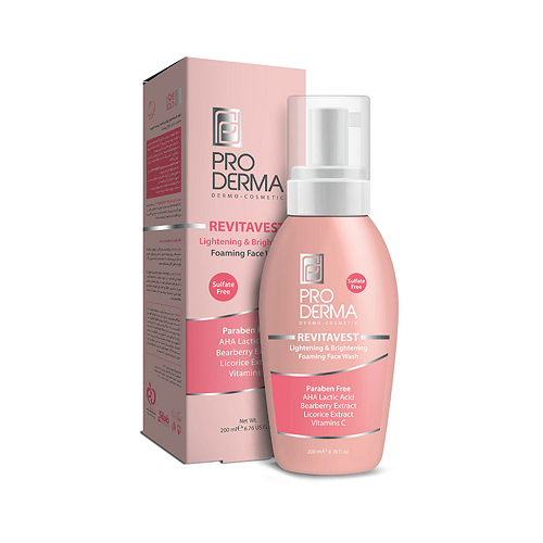 فوم شستشو وروشن کننده پوست صورت پرودرما