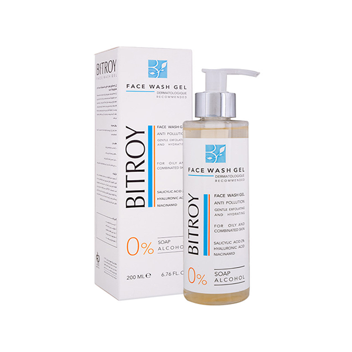 ژل شستشوی صورت حاوی سالسیلیک اسید 2%وهیالورونیک  اسید بیتروی