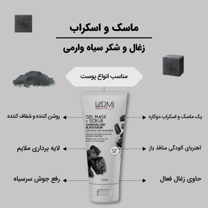 ماسک لایه بردار زغالی وارمی